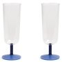 Mingle champagneglazen set van 2 blauw