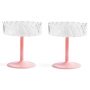 Twirl coupe champagneglazen set van 2 roze