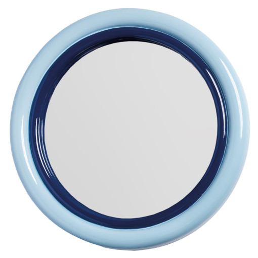 Sleek spiegel rond blauw