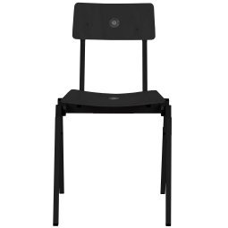 MITW Stackable Chair beukenhout zwart, zwart onderstel