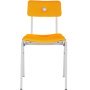 MITW Stackable Chair gestoffeerd Steelcut trio 453, wit