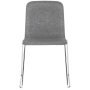 This chair felt stoel lichtgrijs, chroom onderstel