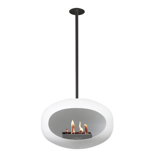 Sky haard bio ethanol 140 cm white black pole