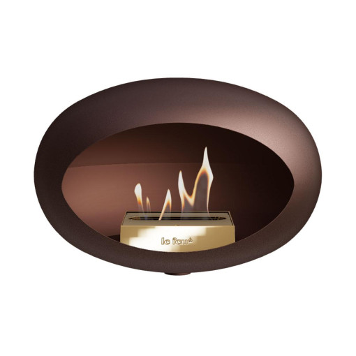 Wall haard bio ethanol rose gold brander mocca