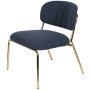 Parton Fauteuil goud onderstel donkerblauw