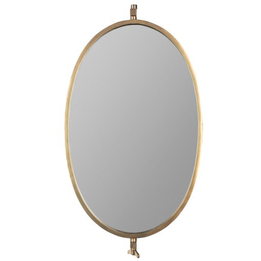Oval spiegel messing