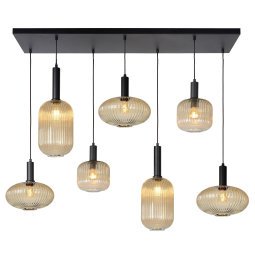 Maloto 7 cluster hanglamp amber