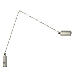 Daphine bureaulamp met tafelschroef brushed nickel