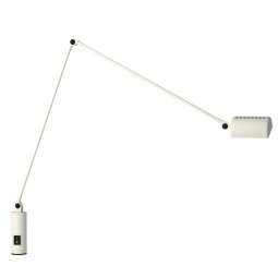 Daphine bureaulamp met tafelschroef matt white