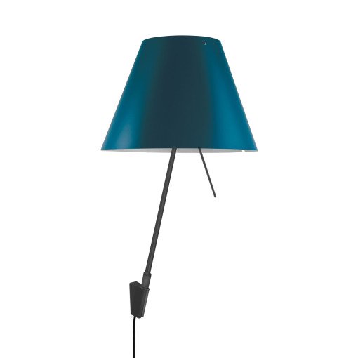 Costanzina wandlamp zwart/Petroleum Blue