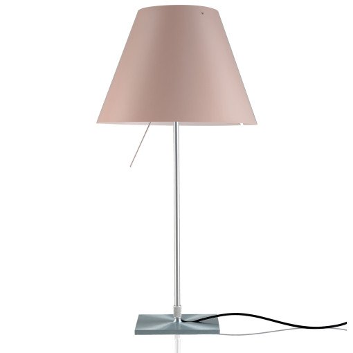 Costanza tafellamp vast met uitschakelaar aluminium/Soft Skin