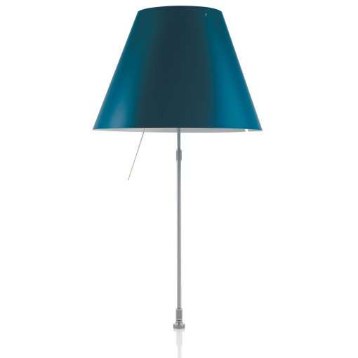 Costanza tafellamp telescopisch met dimmer en schroef aluminium/Petroleum Blue