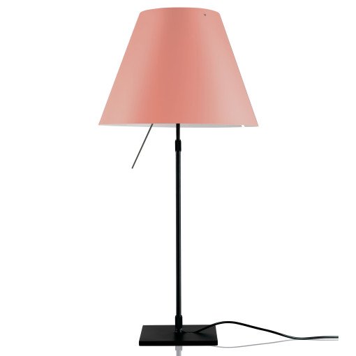 Costanza tafellamp telescopisch met dimmer zwart/Edgy Pink