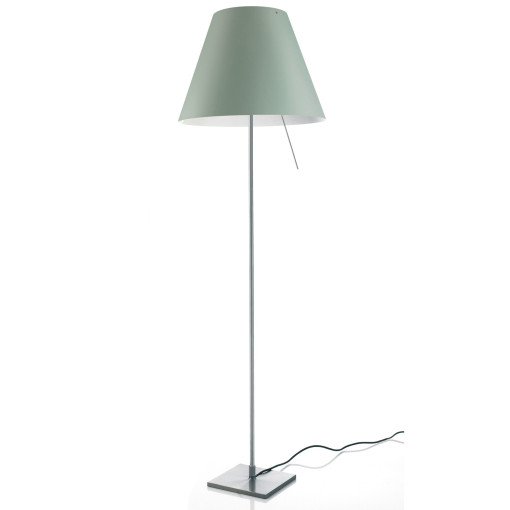 Costanza vloerlamp vast met schakelaar aluminium/Comfort Green