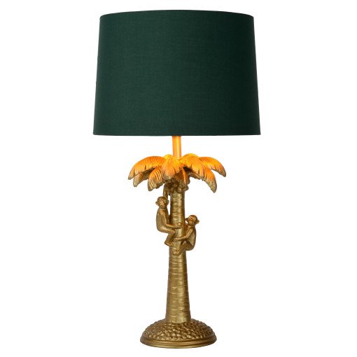Coconut tafellamp goud groen