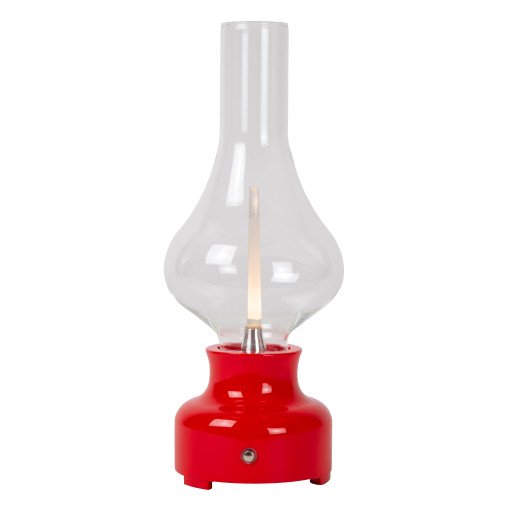 Jason tafellamp LED oplaadbaar rood