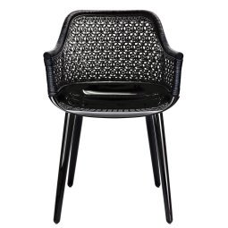 Cyborg Elegant stoel black wicker glossy black