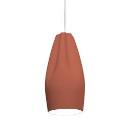 Tweedekansje - Pleat Box 13 Hanglamp terracotta/goud wit snoer