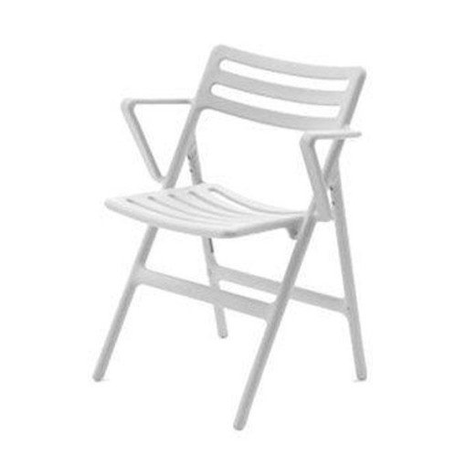 Folding Air-Chair tuinstoel met armleuning wit