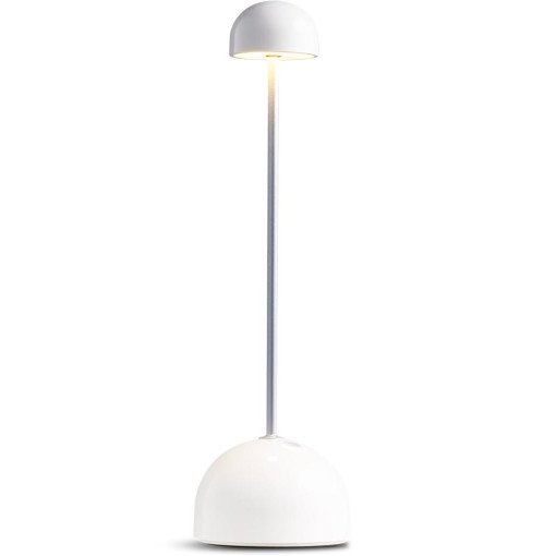 Sips tafellamp LED oplaadbaar wit/zilver