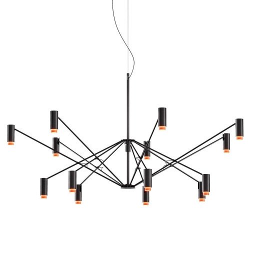 The W hanglamp Ø200 LED zwart/terracotta