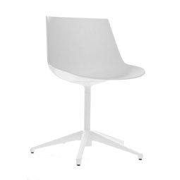 Flow Chair stoel met wit vijfpoot onderstel