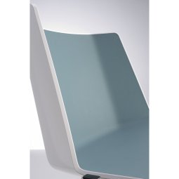 Aïku Sled stoel zonder armleuning, gelakt, gloss white - sugar paper blue