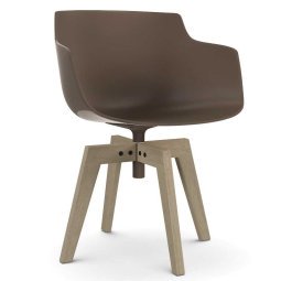 Flow Slim Color Oak stoel gebleekt, mud brown