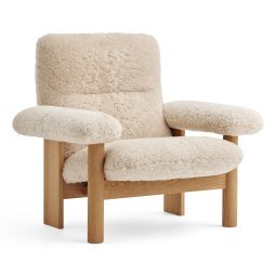 Brasilia fauteuil naturel eiken Sheepskin Naturel