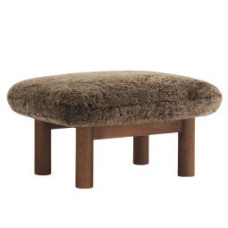 Brasilia voetenbank donker eiken Sheepskin Root