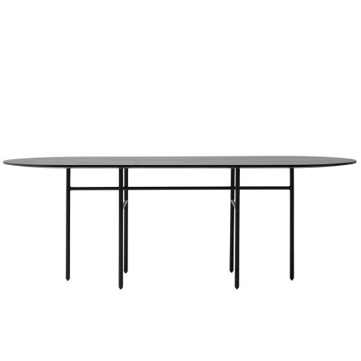 Snaregade Oval tafel 210x95 zwart eiken