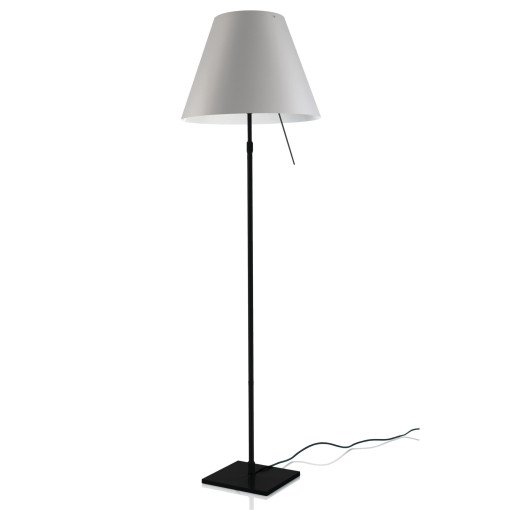 Costanza vloerlamp telescopisch met dimmer zwart/Mistic White