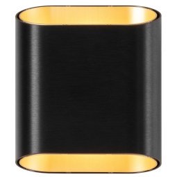 Trapz wandlamp LED 900lm 1-10V/Push zwart/champagne