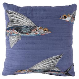 Flying Coral Fish Embroidered kussen 45x45