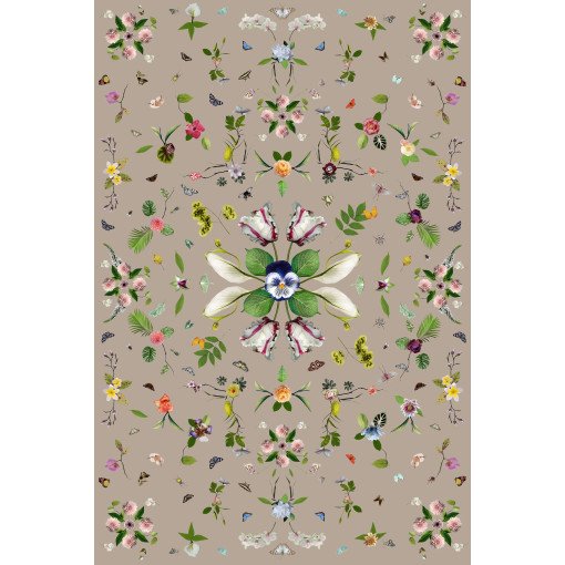 Garden of Eden Rectangle Beige vloerkleed 200x300