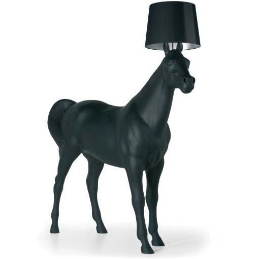 Horse vloerlamp zwart