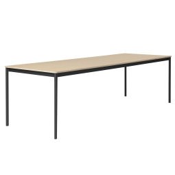 Base tafel 190x85 zwart/eiken