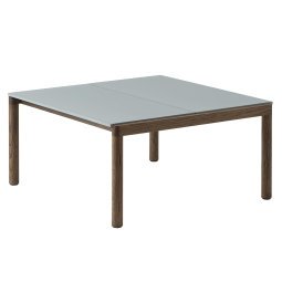 Couple salontafel 80x84 plain donker eiken pale blue