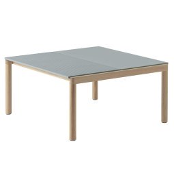 Couple salontafel 80x84 wavy eiken pale blue