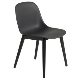 Fiber Side Wood stoel zwart