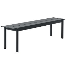 Linear Steel tuinbank 170 Black