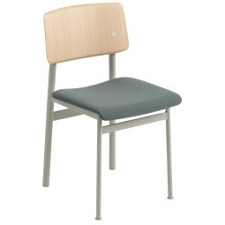 Loft gestoffeerde stoel dusty green/eiken, Steelcut Trio 966