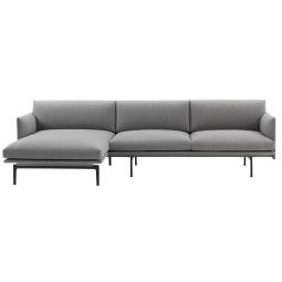 Outline bank 3-zits met chaise longue links Fiord 151