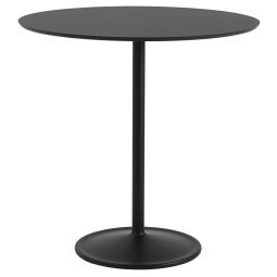 Soft eettafel Ø95x95 Black Nanolaminate