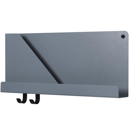 Folded wandplank small blauw grijs