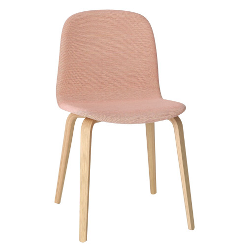 Visu Wood gestoffeerde stoel roze