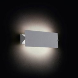 Applique à Volet Pivotant wandlamp LED double wit/naturel geanodiseerd