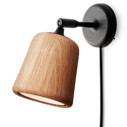 Material wandlamp naturel eiken