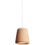 Material hanglamp Ø13 wit snoer, naturel kurk