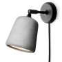 Material wandlamp lichtgrijs beton